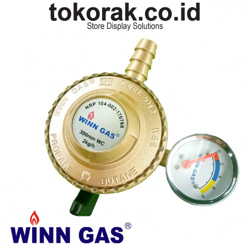 REGULATOR KEPALA KOMPOR GAS METERAN W 88 M TEKANAN RENDAH WINN GAS